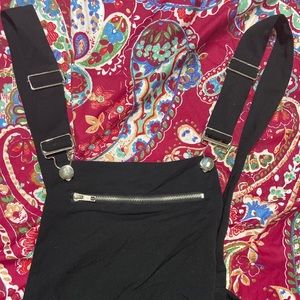 MAXI black overall dress